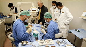 dental students carrying out treatment