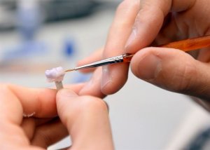 dental lab making crown tooth