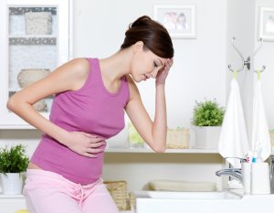 pregnant woman with morning sickness