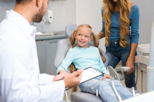 girl at dentist