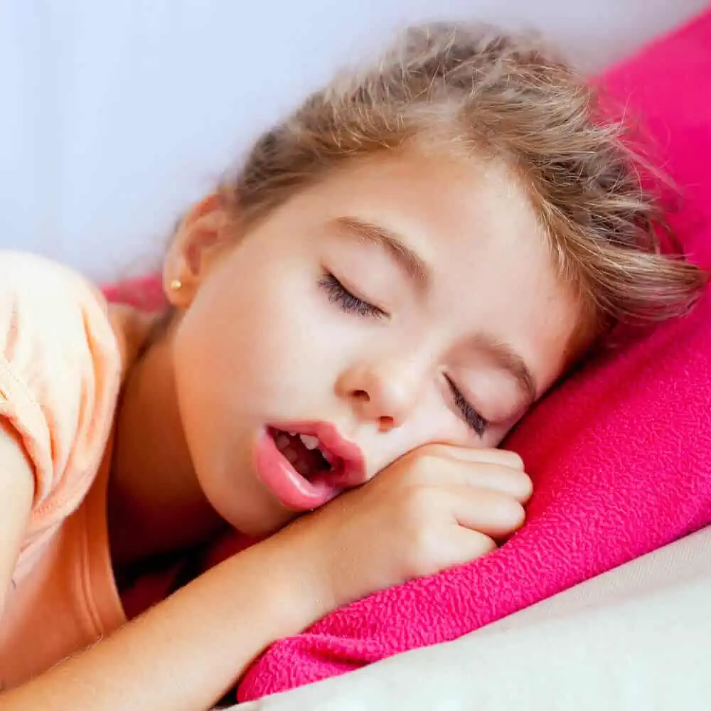 Child breathing through mouth while sleeping