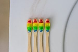 rainbow bamboo toothbrush