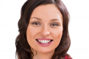 woman smiling with braces