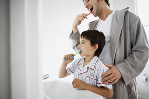 limpieza de dientes niños