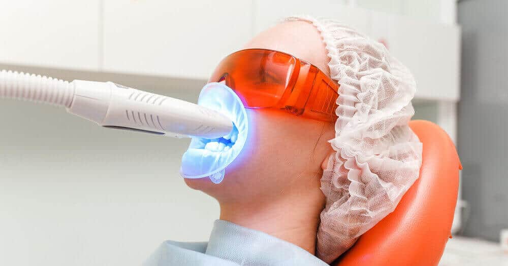 teeth whitening at the dentist