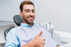 man at the dentist