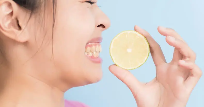 lemon teeth whitening