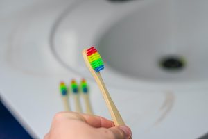 rainbow bamboo toothbrush