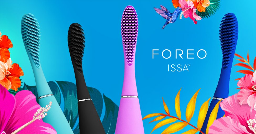 Brosse à Dents électrique Foreo Issa 2 - Noir - Silicone Hygiénique - 16 Vitesses Soniques - Rechargeable